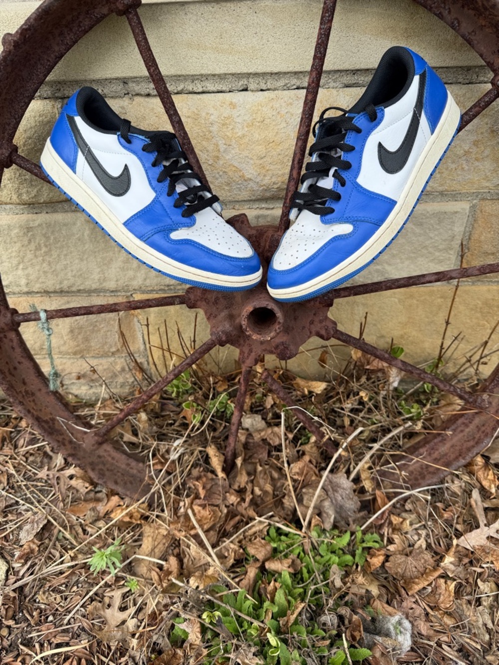 Nike Men's Athletic Shoes in White, Royal Blue and Black